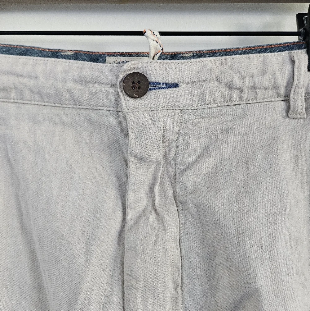 Faherty Linen‎ Blend Shorts Mens Size 38 Beige Lightweight Summer Casual